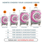 1-Piece Abstract Swirl Pink Gray Artistic Spiral  Suitcase Luggage Cover, Stretch Protective Sleeve