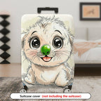 1-Piece Cute Dog  Animal Fun Playful Luggage  Suitcase Luggage Cover, Stretch Protective Sleeve