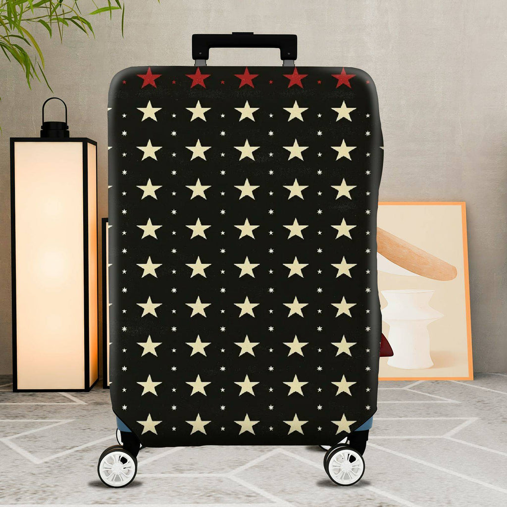 1-Piece Starry Night Black White Cosmic Celestial Elegant  Suitcase Luggage Cover, Stretch Protective Sleeve