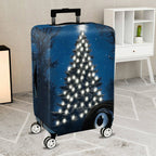 1-Piece Starry Night Christmas Tree Lights Winter Holiday Festive  Suitcase Luggage Cover, Stretch Protective Sleeve