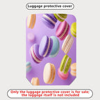 1-Piece Colorful Sweet Macaron Pastel Fun Cute  Suitcase Luggage Cover, Stretch Protective Sleeve
