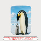 1-Piece Cute Penguin Family Ice Snow Nature Animal  Suitcase Luggage Cover, Stretch Protective Sleeve