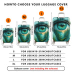 1-Piece Eye Forest Landscape Nature Art Creative  Suitcase Luggage Cover, Stretch Protective Sleeve