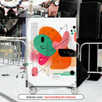 1-Piece Abstract Geometric Colorful Artistic Unique Modern  Suitcase Luggage Cover, Stretch Protective Sleeve