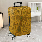 1-Piece Ancient Egyptian Hieroglyphic Ankh Mystical Pyramid  Suitcase Luggage Cover, Stretch Protective Sleeve