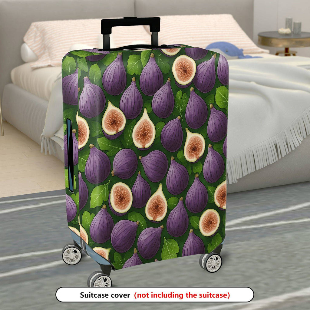 1-Piece Fig Leaf Fruit Nature Travel Holiday  Suitcase Luggage Cover, Stretch Protective Sleeve