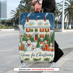 1-Piece Snowman Christmas Celebration Winter Holiday Gift House  Suitcase Luggage Cover, Stretch Protective Sleeve