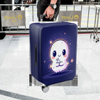 1-Piece Cute Ghost  Purple Starry Night Fantasy  Suitcase Luggage Cover, Stretch Protective Sleeve