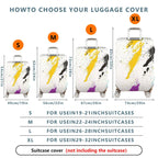 1-Piece Abstract Colorful Paint Splatter Artistic Graffiti Stylish  Suitcase Luggage Cover, Stretch Protective Sleeve