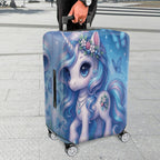 1-Piece Unicorn Painted Floral Butterfly  Suitcase Luggage Cover, Stretch Protective Sleeve