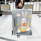 1-Piece Rabbit Moon Star Cloud Cute Soft Dreamy  Suitcase Luggage Cover, Stretch Protective Sleeve