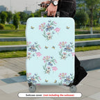 1-Piece Floral Butterfly Pastel Nature Travel Holiday  Suitcase Luggage Cover, Stretch Protective Sleeve