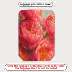 1-Piece Floral Peony Pink Sparkle Artistic Nature  Suitcase Luggage Cover, Stretch Protective Sleeve