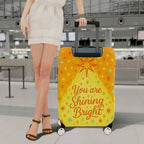 1-Piece Inspirational Bright Starry Quote Text Holiday  Suitcase Luggage Cover, Stretch Protective Sleeve