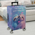 1-Piece Cute Romantic Sloth Love Heart Nature  Suitcase Luggage Cover, Stretch Protective Sleeve