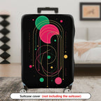 1-Piece Colorful Geometric Abstract Artistic Modern Chic  Suitcase Luggage Cover, Stretch Protective Sleeve