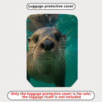 1-Piece Cute Otter Underwater Nature Animal Fun  Suitcase Luggage Cover, Stretch Protective Sleeve