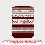 1-Piece Reindeer Snowflakes Christmas Winter Holiday Festive  Suitcase Luggage Cover, Stretch Protective Sleeve
