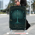 1-Piece Cosmic Tree Moon Star Celestial Abstract  Suitcase Luggage Cover, Stretch Protective Sleeve