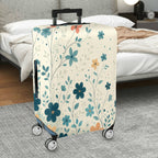 1-Piece Floral Leaf Pattern Decorative Travel  Suitcase Luggage Cover, Stretch Protective Sleeve