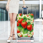 1-Piece Strawberry Floral Leaf Berry Fruit  Suitcase Luggage Cover, Stretch Protective Sleeve