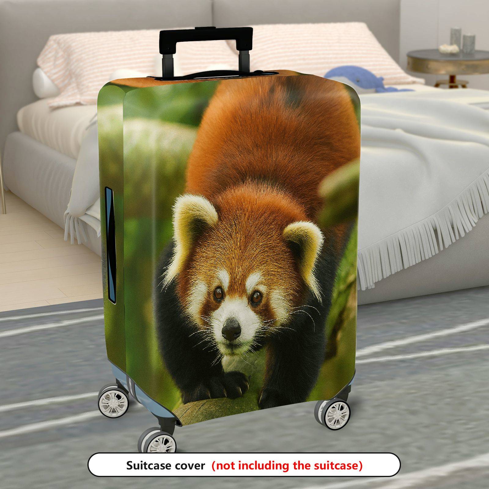 1-Piece Cute Animal Nature Red Panda Wildlife Forest  Suitcase Luggage Cover, Stretch Protective Sleeve