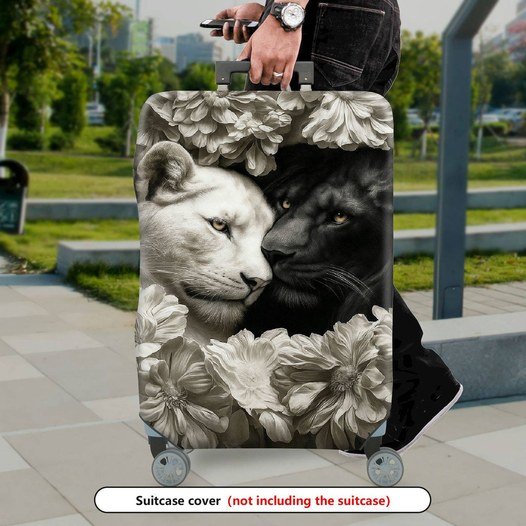 1-Piece Animal Floral Artistic Decorative Elegant Stylish  Suitcase Luggage Cover, Stretch Protective Sleeve