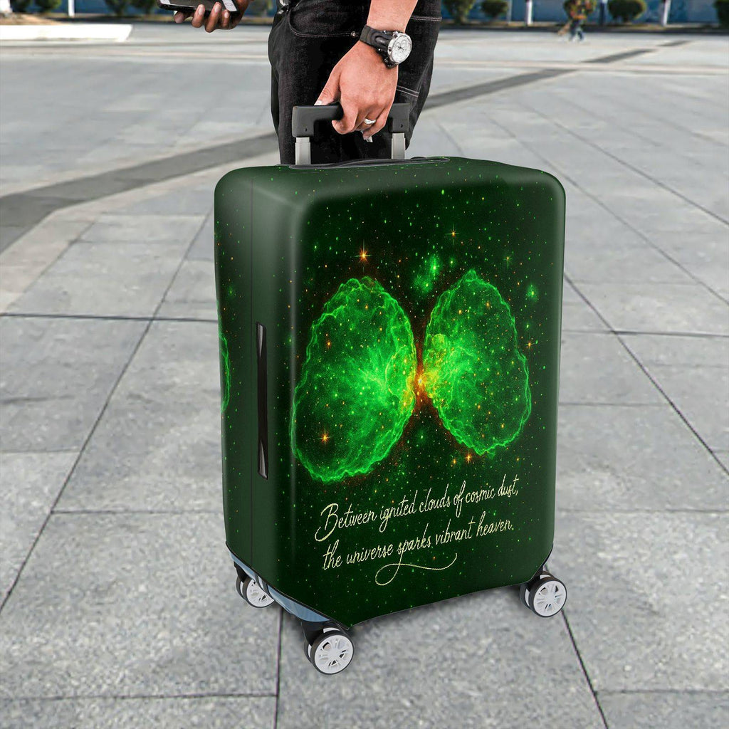 1-Piece Universe Celestial Cosmic Abstract Quote  Suitcase Luggage Cover, Stretch Protective Sleeve