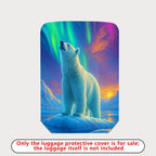 1-Piece Polar Bear Aurora Landscape Nature Wildlife  Suitcase Luggage Cover, Stretch Protective Sleeve