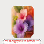 1-Piece Colorful Floral Nature Artistic Vibrant Hibiscus  Suitcase Luggage Cover, Stretch Protective Sleeve