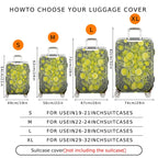 1-Piece Abstract Green Swirl Circle Artistic Unique Eye-catching  Suitcase Luggage Cover, Stretch Protective Sleeve