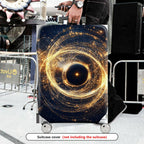 1-Piece Cosmic Galaxy Swirl Starry Circular Abstract  Suitcase Luggage Cover, Stretch Protective Sleeve