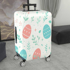 1-Piece Pastel Easter Egg Nature Plant Floral  Suitcase Luggage Cover, Stretch Protective Sleeve