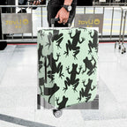 1-Piece Frog Pattern Green Animal Cute Stylish Vibrant  Suitcase Luggage Cover, Stretch Protective Sleeve