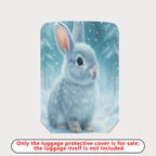 1-Piece Rabbit Snow Winter Animal Cute Nature  Suitcase Luggage Cover, Stretch Protective Sleeve