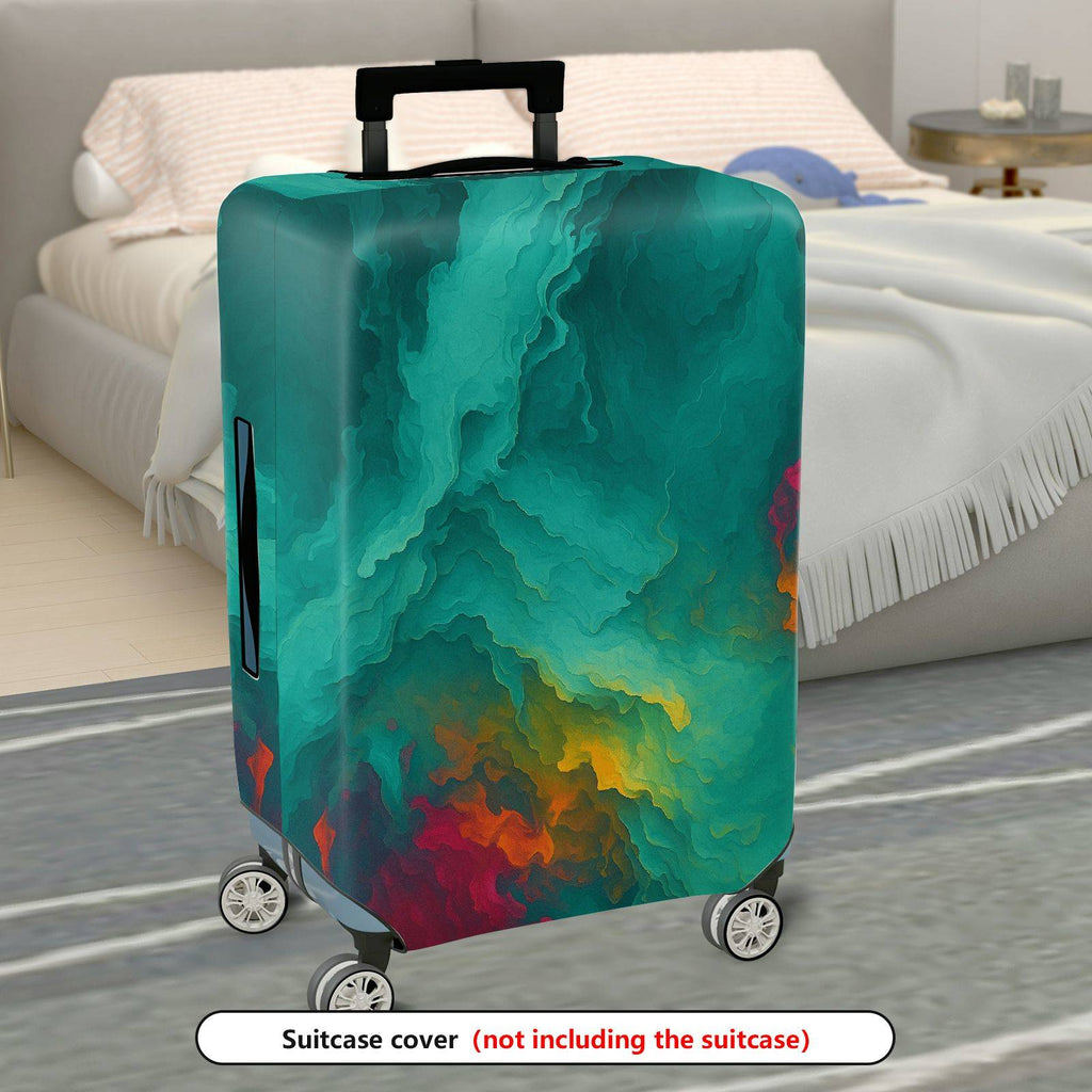 1-Piece Abstract Multicolor Artistic Vivid Vibrant Colorful  Suitcase Luggage Cover, Stretch Protective Sleeve