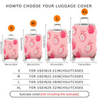 1-Piece Pink Dragon Fruit Pattern Travel Vacation Holiday Fruit  Suitcase Luggage Cover, Stretch Protective Sleeve
