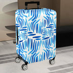 1-Piece Abstract Blue Watercolor Brushstroke Pattern  Suitcase Luggage Cover, Stretch Protective Sleeve