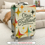 1-Piece Abstract Retro Inspirational Colorful Star Pattern  Suitcase Luggage Cover, Stretch Protective Sleeve