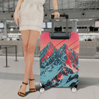 1-Piece Mountain Sunset Landscape Abstract Artistic Vibrant Colorful  Suitcase Luggage Cover, Stretch Protective Sleeve