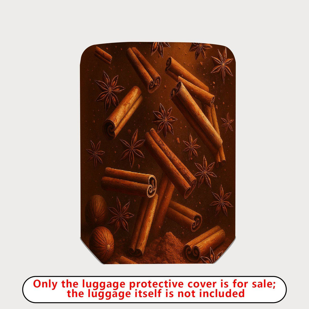 1-Piece Cinnamon Spice Holiday Winter Cocoa Travel Aroma  Suitcase Luggage Cover, Stretch Protective Sleeve