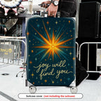 1-Piece Joyful Starburst Inspirational Cosmic Positive Quote Galaxy  Suitcase Luggage Cover, Stretch Protective Sleeve