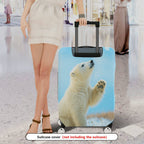 1-Piece Cute Polar Bear Winter Snow Nature Animal  Suitcase Luggage Cover, Stretch Protective Sleeve