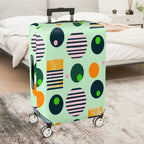 1-Piece Abstract Geometric Colorful Vibrant Playful Pattern  Suitcase Luggage Cover, Stretch Protective Sleeve