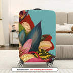 1-Piece Floral Leaf Nature Pattern Colorful  Suitcase Luggage Cover, Stretch Protective Sleeve