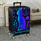 1-Piece Galaxy Cat Starry Night Cosmic Space Dream  Suitcase Luggage Cover, Stretch Protective Sleeve