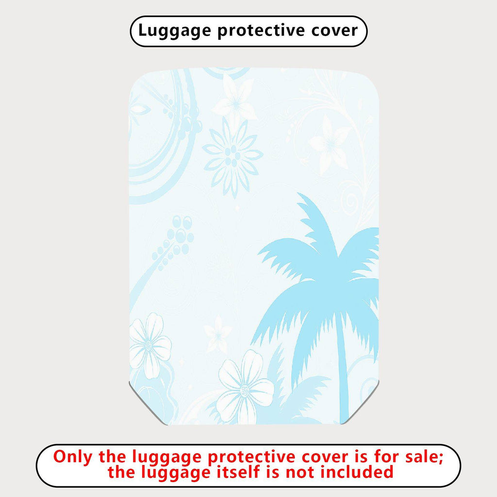 1-Piece Hawaiian Palm Beach Floral Music Landscape  Suitcase Luggage Cover, Stretch Protective Sleeve