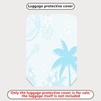 1-Piece Hawaiian Palm Beach Floral Music Landscape  Suitcase Luggage Cover, Stretch Protective Sleeve