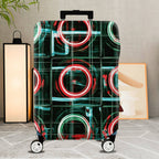 1-Piece Futuristic Geometric  Abstract Retro Modern  Suitcase Luggage Cover, Stretch Protective Sleeve