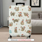 1-Piece Christmas Sloth Animal  Cute Holiday  Suitcase Luggage Cover, Stretch Protective Sleeve
